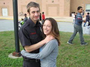 Pennsauken volunteer firefighter Kevin Sochanchak, seen here with his girlfriend Ashley Wood, was diagnosed with Stage 4 stomach cancer in September. A fundraiser will be held on Friday, Nov. 14 in order to help offset the cost of Kevin’s medical treatment. 