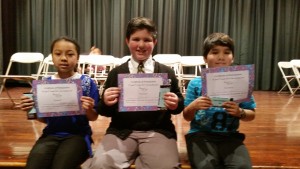 Brianna Nguyen, Michael Ricci, and Alexis Leana took top honors at the Woman’s Club of Merchantville’s 26th annual spelling bee.