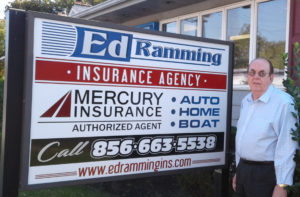 Ed Ramming, owner of Ed Ramming Insurance Agency, has been serving customers for details from his office on Westfield Ave.