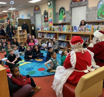 Santa and Mrs. Claus at the Pennsauken Free Public Library