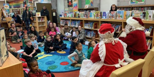 Santa and Mrs. Claus at the Pennsauken Free Public Library