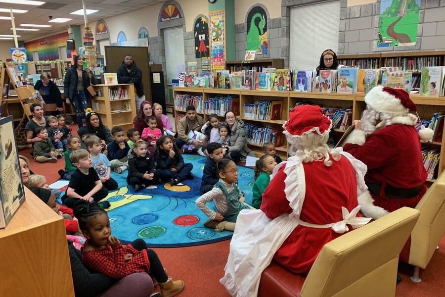 Santa and Mrs. Claus at the Pennsauken Free Public Library