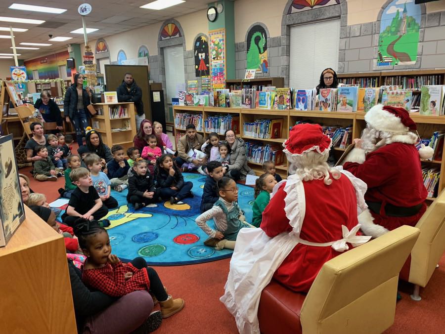 Santa and Mrs. Claus at the Pennsauken Free Public Library