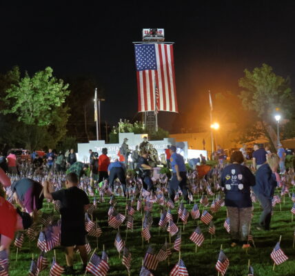 Pennsauken's Flag Placement at their 9/11 Memorial
