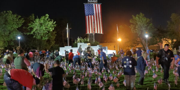 Pennsauken's Flag Placement at their 9/11 Memorial